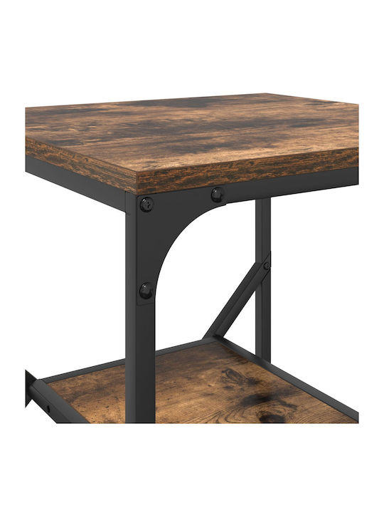 Square Side Table from Solid Wood Dark Oak M41xW40xH60cm