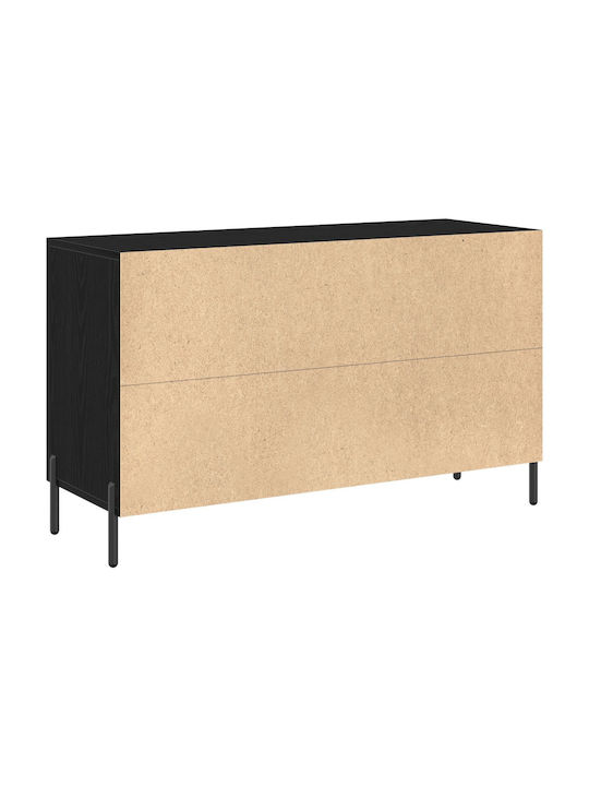 Bufet din Lemn Masiv Negru 100x36x60cm