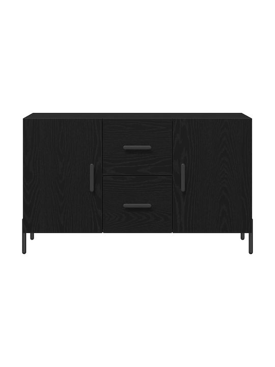Bufet din Lemn Masiv Negru 100x36x60cm