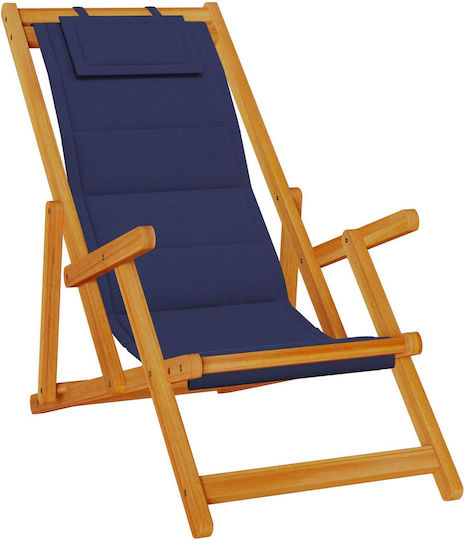 vidaXL Καρέκλα Παραλίας Μπλε 97x61.5x110εκ. Σετ 2τμχ