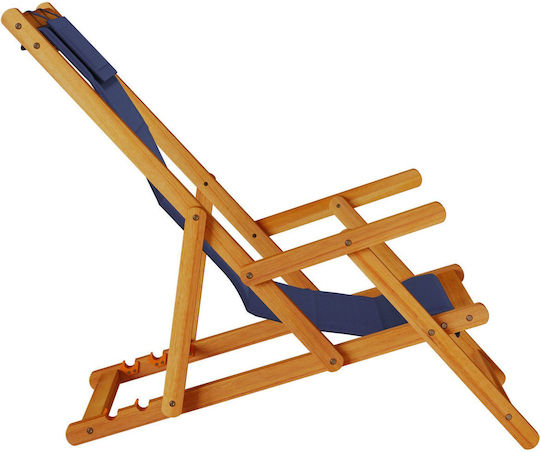 vidaXL Καρέκλα Παραλίας Μπλε 97x61.5x110εκ. Σετ 2τμχ
