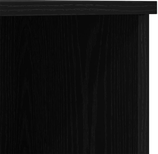 Мебели за съхранение дървен с чекмеджета и огледало Black Oak 132x35.5x103.5см