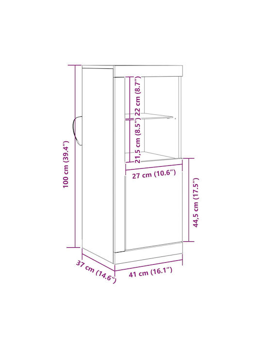 Μπουφές από Μασίφ Ξύλο Παλιού Ξύλου 41x37x100cm