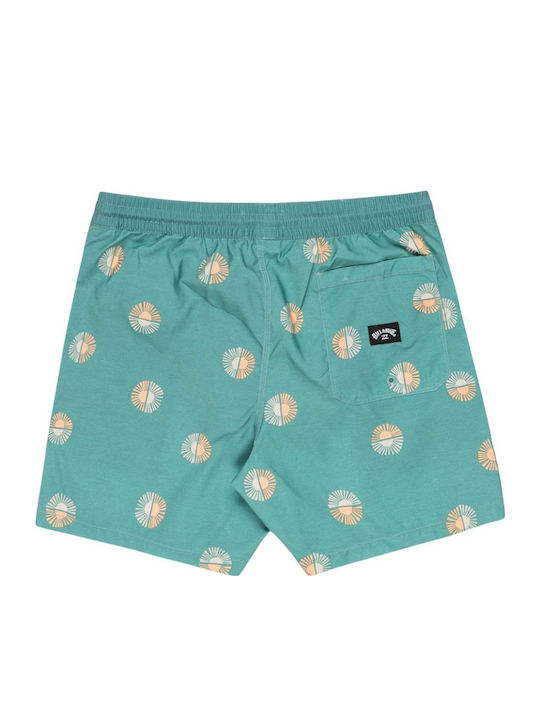 Layback Men's Swimwear Shorts Dusty Teal with Patterns
