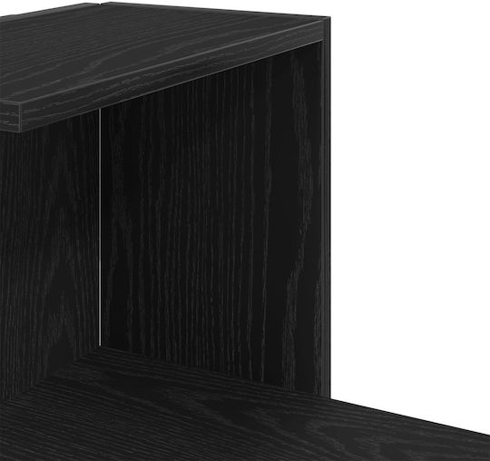 Corner Wall Shelf Black Oak 36.5x36.5x140cm