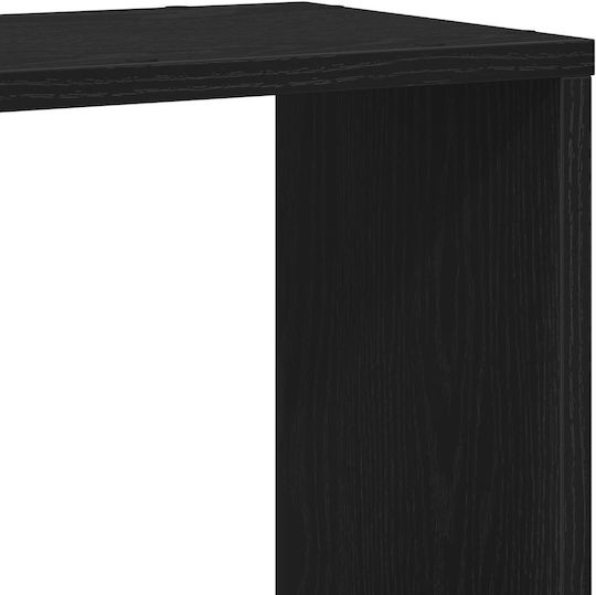 Bibliotecă Neagră Stejar 100x24x94 cm