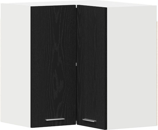 Dulap de Colț pardoseală Μαύρο Δρυς 57x57x60buc