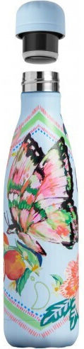 Chilly's Original Series Tropical Μπουκάλι Θερμός Ανοξείδωτο BPA Free 500ml Πολύχρωμο