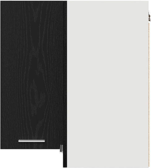 Dulap de Colț pardoseală Μαύρο Δρυς 57x57x60buc