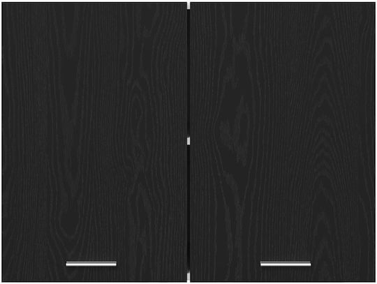 Set Dulapuri de Bucătărie Suspendate & de Podea Negru 80x31x60buc
