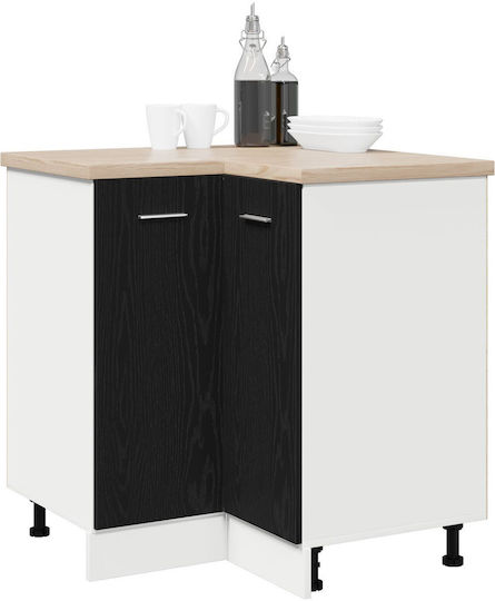 Corner Cabinet Floor Black Oak 75.5x75.5x81.5cm