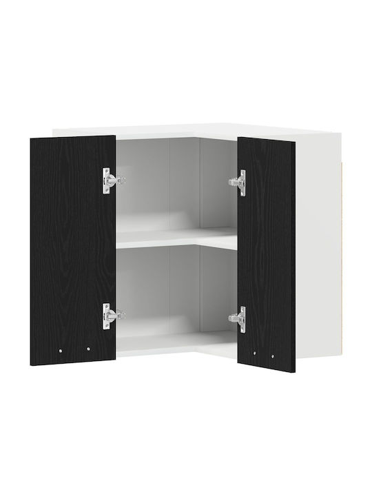 Eckschrank Boden Μαύρο Δρυς 57x57x60cm