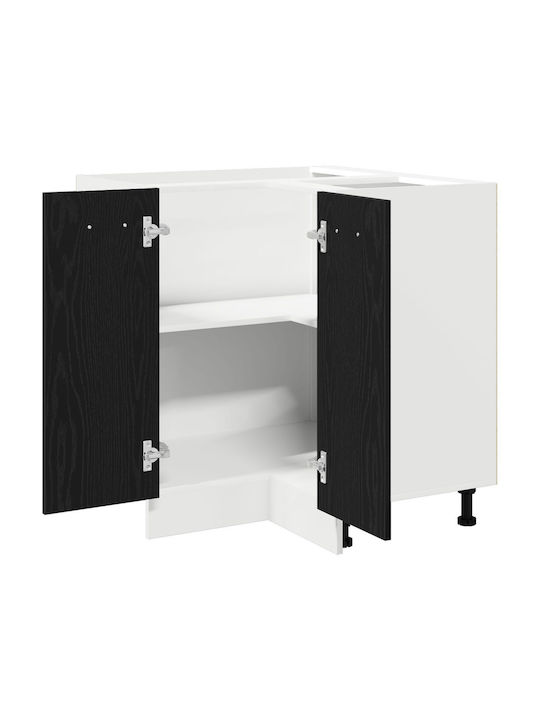 Corner Cabinet Floor Black Oak 75.5x75.5x81.5cm