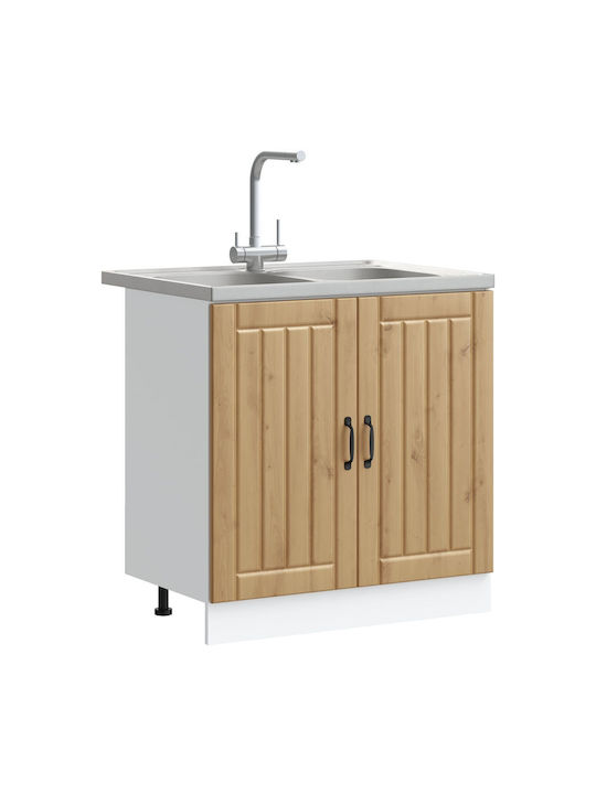 Kitchen Cabinet Set Wall & Floor Brown 80x46.5x81.5cm