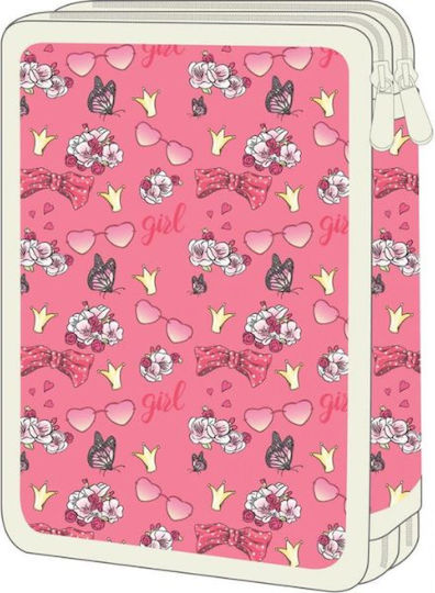 Double Filled Pencil Case Must Team 15x5x21 Pretty Girl