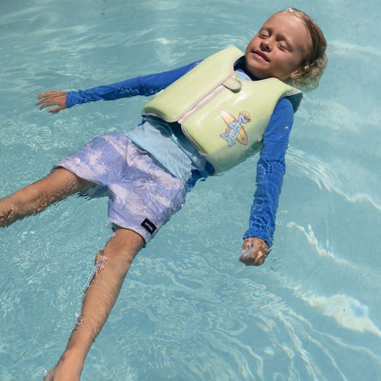 Sunnylife Kids' Swim Vest Shred Turtle Aqua 3-6 Years