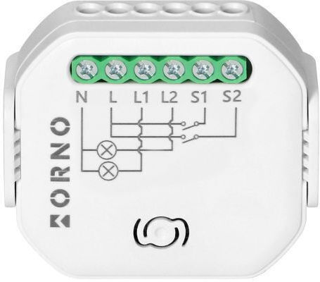 Orno Intelligenter Schalter 2 Kanäle Wi-Fi & Bluetooth