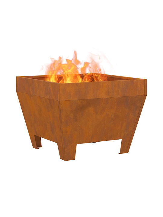 vidaXL Firepit Brown 50x50x30cm