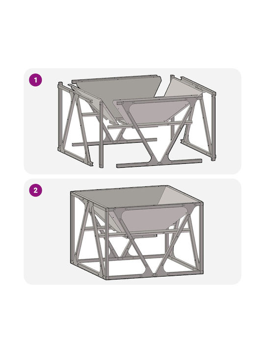 vidaXL Τζάκι Εσωτερικού Χώρου Μεταλλικό Καφέ 50x50x35cm