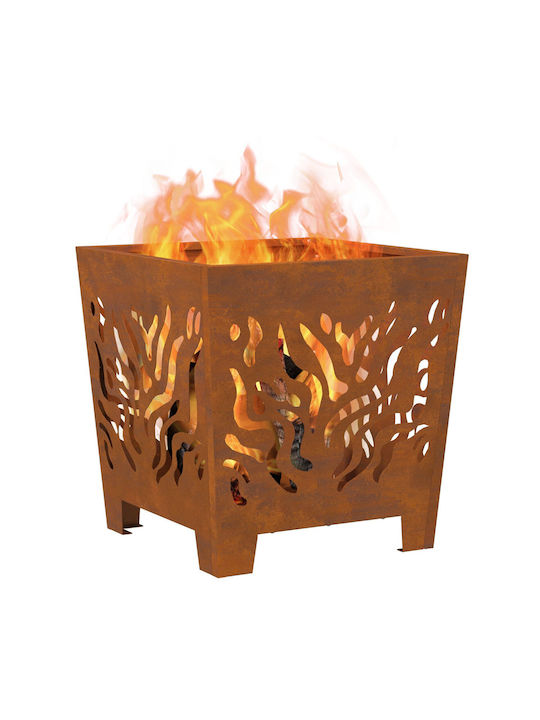 vidaXL Firepit Brown 40x40x40cm