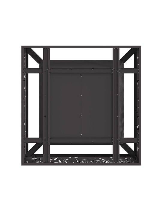 vidaXL Огнище На открито Черен 80x80x30см