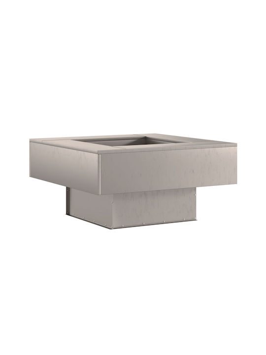 vidaXL Focar În aer liber din metal Maro 80x80x40cm