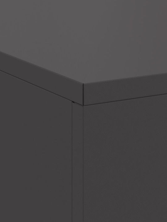 vidaXL Focar În aer liber din metal Negru 100x100x30cm