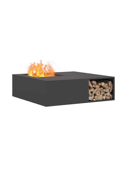 vidaXL Focar În aer liber din metal Negru 100x100x30cm