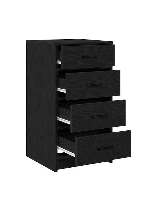 Συρταριέρα Γραφείου Ξύλινη Μαύρη Δρύς 40x41x75cm