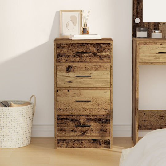 Office Drawer Made of Solid Wood Natural 40x41x75cm