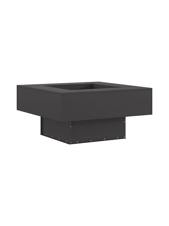 vidaXL Focar În aer liber din metal Negru 80x80x40cm