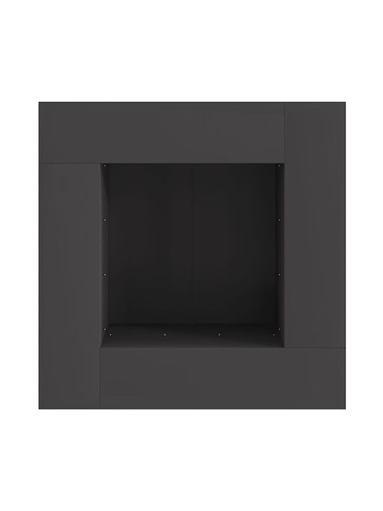 vidaXL Focar În aer liber din metal Negru 80x80x40cm