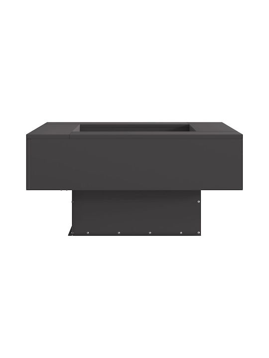 vidaXL Focar În aer liber din metal Negru 80x80x40cm