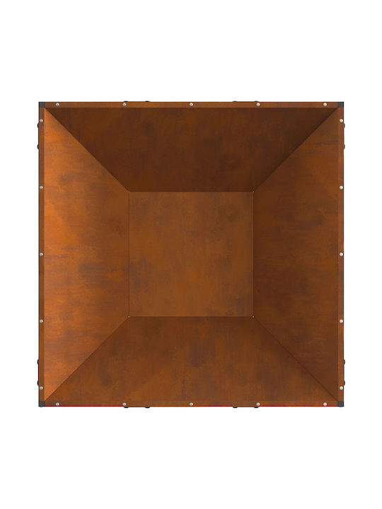 vidaXL Kamin Innenbereich Metallisch Braun 80x80x40cm