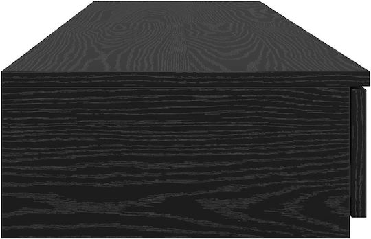 vidaXL Συρτάρι Κρεβατιού Ξύλινο Μαύρο 135x36.5x16.5cm