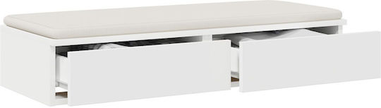 vidaXL Συρτάρι Κρεβατιού Ξύλινο Λευκά 75x36.5x16.5cm