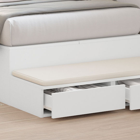 vidaXL Bettkasten aus Holz White 90x36.5x16.5cm