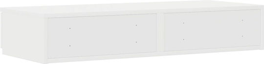 vidaXL Bettkasten aus Holz White 90x36.5x16.5cm