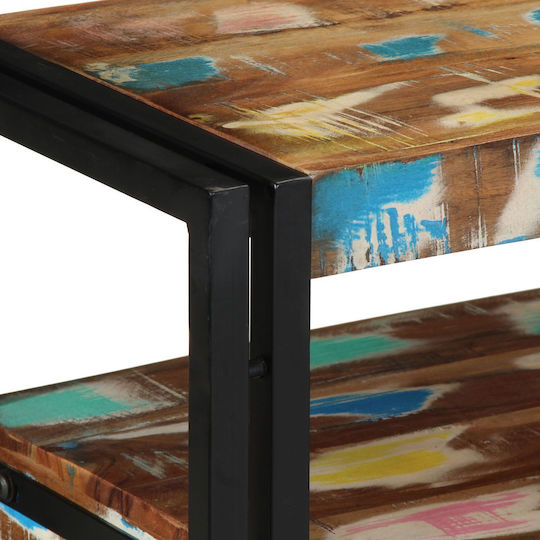 Console Table of Solid Wood & Metal Colorful L90xW33xH75cm