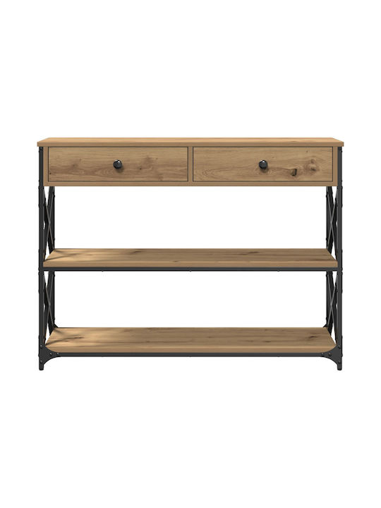 Κονσόλα από Ξύλο & Μέταλλο Artisan Oak Μ100xΠ28xΥ75εκ.