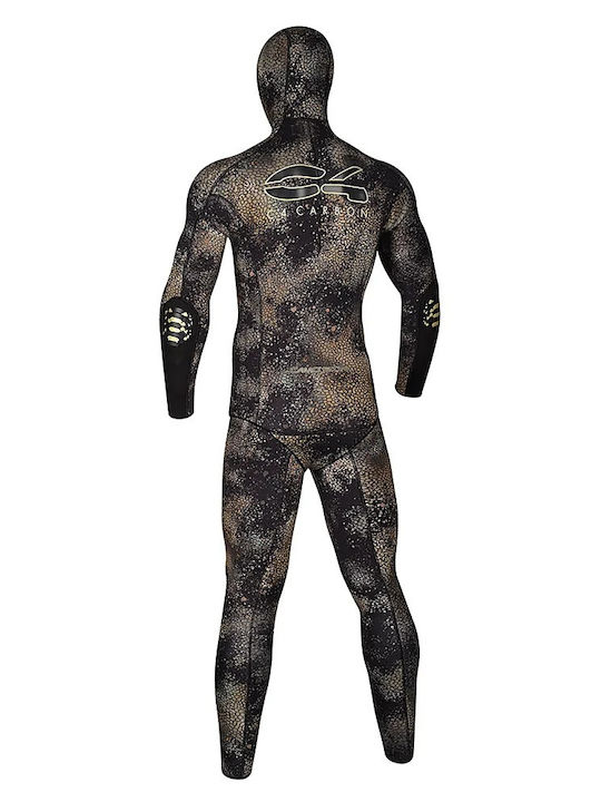 C4 Skin Med Διαιρούμενη Στολή Κατάδυσης Ξυρισμένη για Ψαροντούφεκο Παραλλαγής Camo 3mm