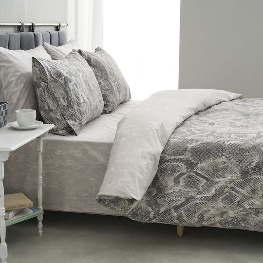 Charalambidis Textiles Sahara Σεντόνι Μονό με Λάστιχο 90x200+30εκ. Γκρι