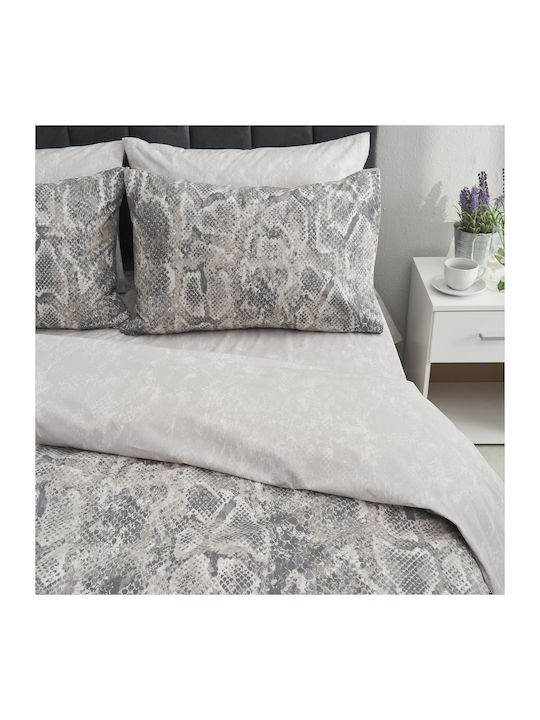 Charalambidis Textiles Sheet for Single Bed with Elastic 90x200+30cm. Sahara Gray