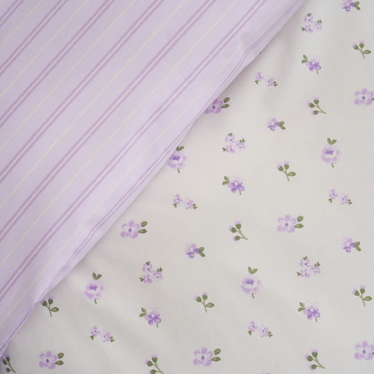 Charalambidis Textiles Άνοιξη Σετ Σεντόνια Μονά 160x260εκ. Λιλά (3τμχ)