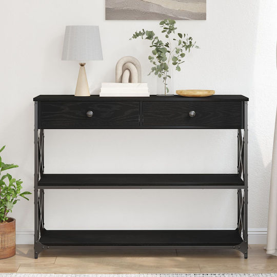 Конзолна маса от Дърво & Метал Black Oak Д100xШ28xВ75cm
