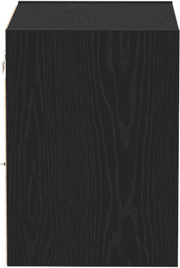 Wooden Bedside Tables Black Oak 2 Pieces 40x28.5x40cm