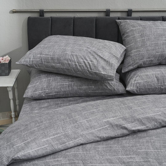 Charalambidis Textiles Плик за Завивка Единичен 160x240 Точки Сив
