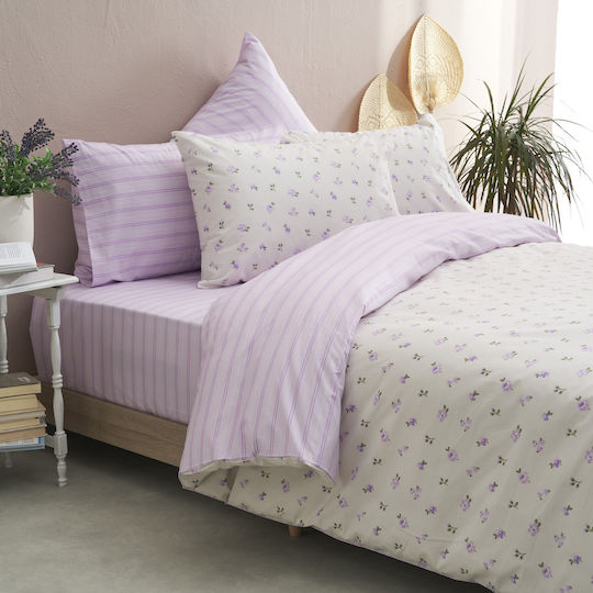 Charalambidis Textiles Duvet Cover Single 160x240 Spring Lila