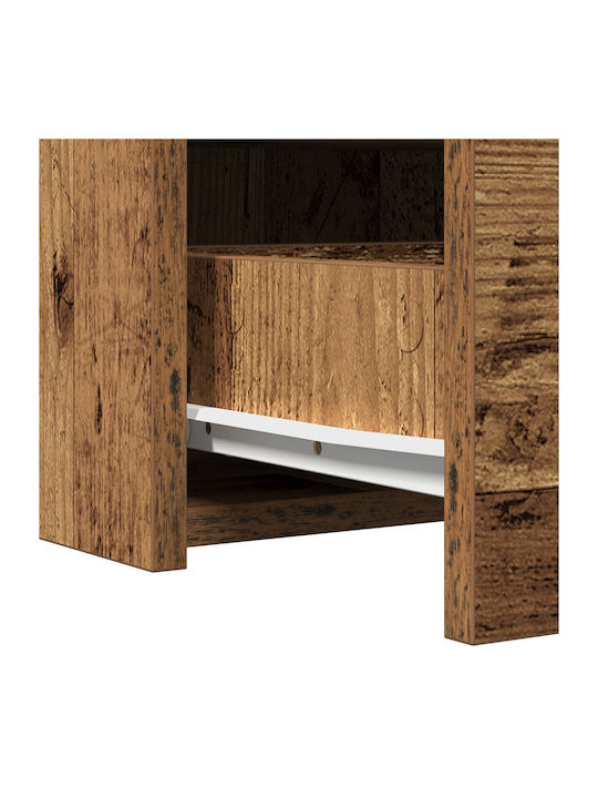 Wandmontierte Schminktisch Schlafzimmer Holz Alt Holz mit Spiegel 60x40x70cm