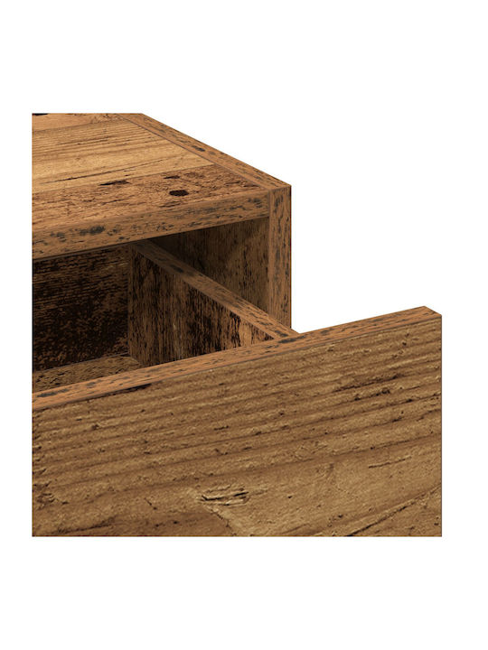 Wandmontierte Schminktisch Schlafzimmer Holz Alt Holz mit Spiegel 60x40x70cm
